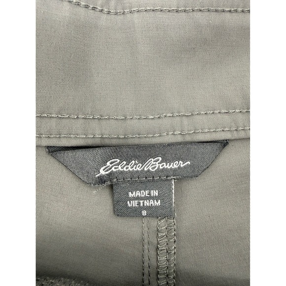 Eddie Bauer Women Gray Pocket Cargo Summer Trail Shorts Lightweight Size 8 - Picture 2 of 6